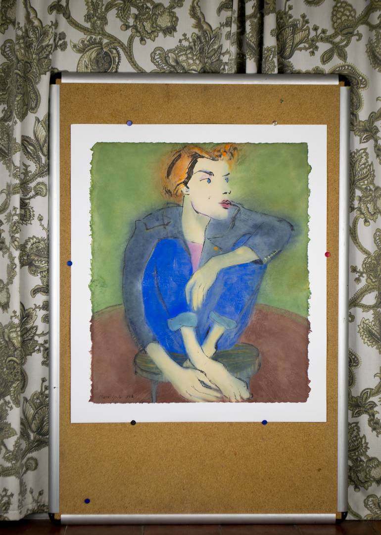 Original Expressionism Men Painting by Marcel Garbi