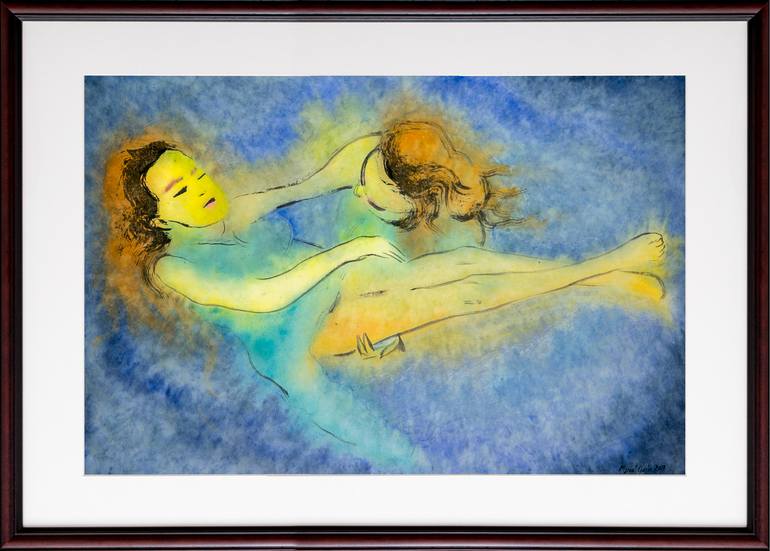 Original Expressionism Religion Painting by Marcel Garbi