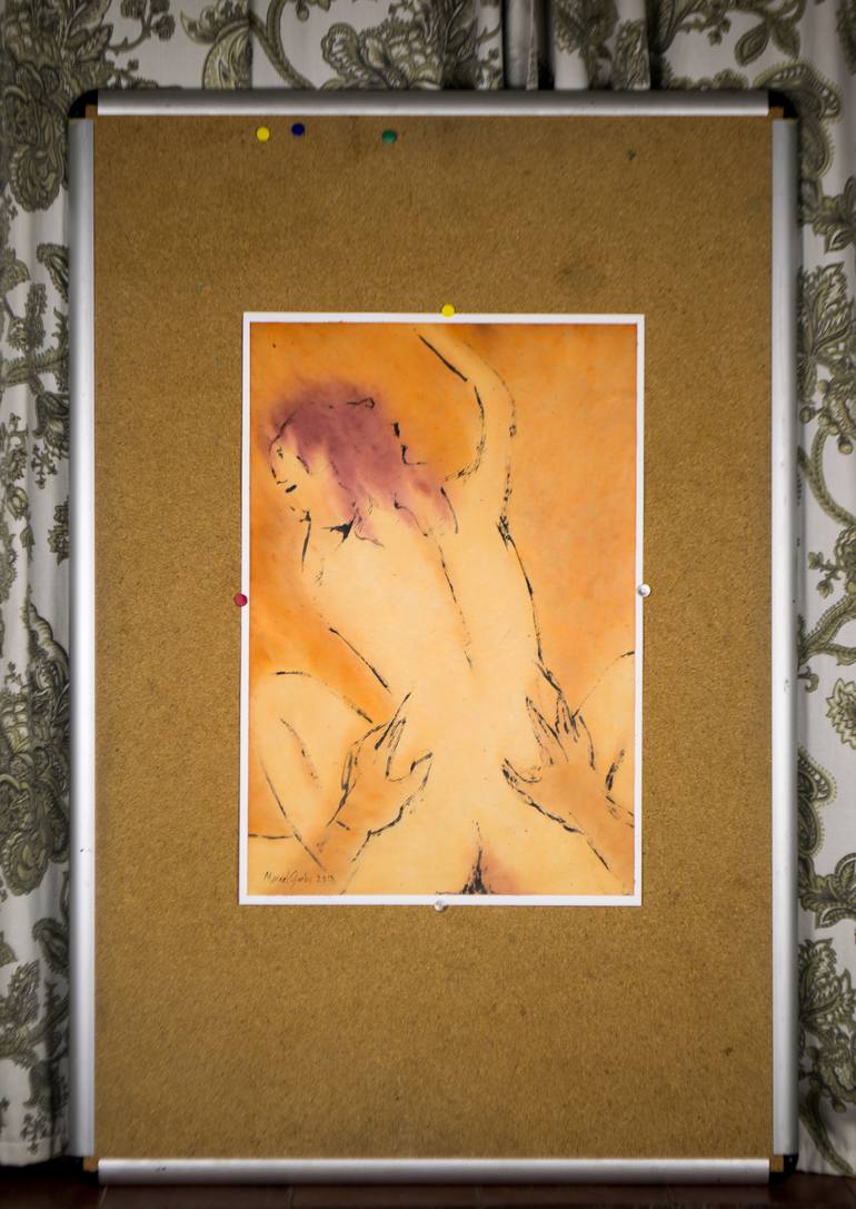 Original Nude Drawing by Marcel Garbi
