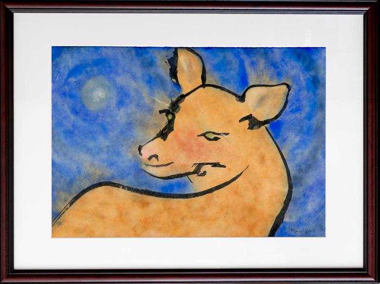 Original Expressionism Animal Drawing by Marcel Garbi