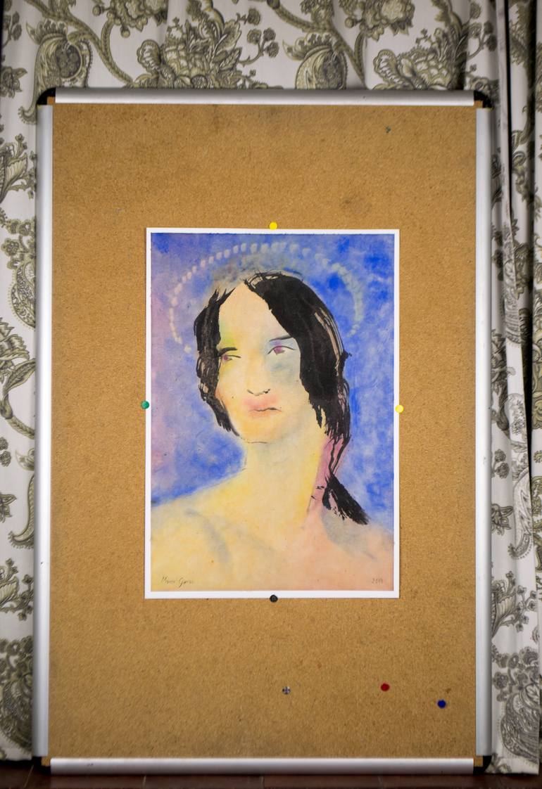 Original Expressionism Religion Painting by Marcel Garbi
