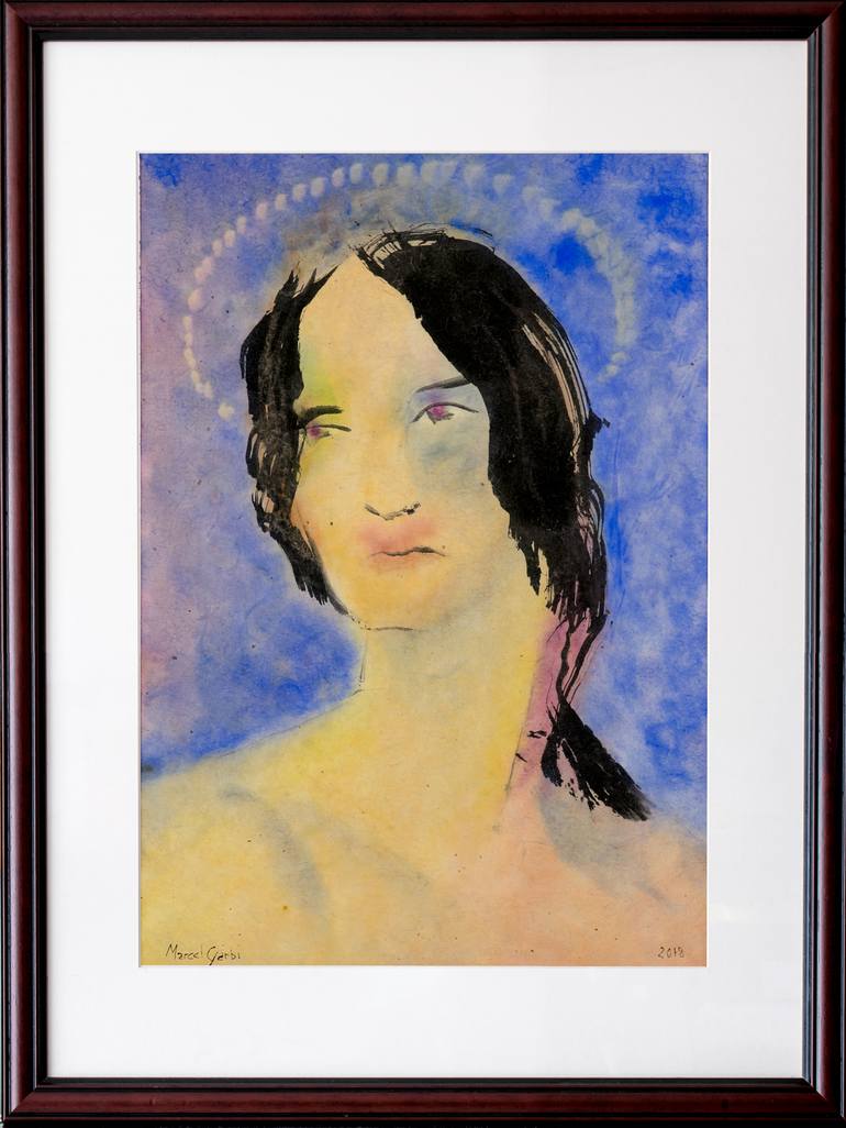 Original Expressionism Religion Painting by Marcel Garbi