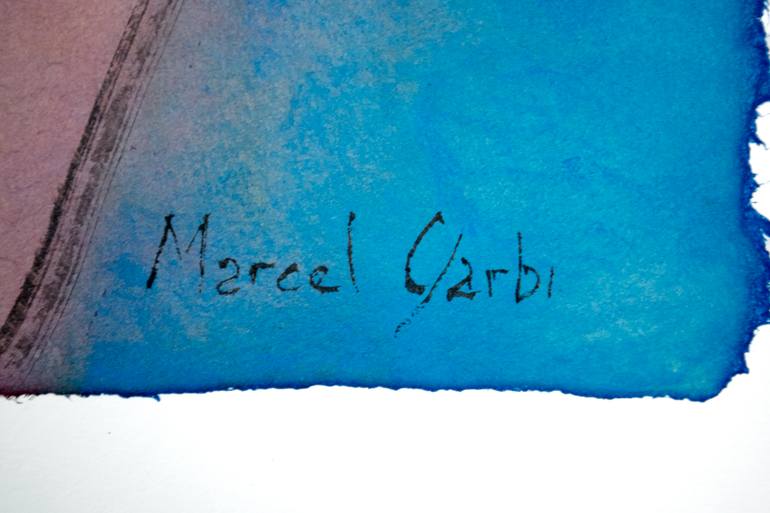 Original Expressionism People Painting by Marcel Garbi