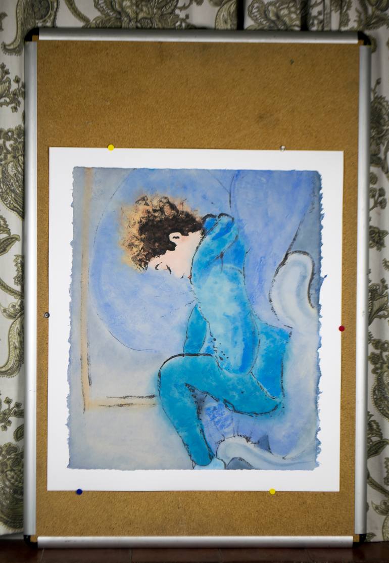 Original Expressionism Family Drawing by Marcel Garbi