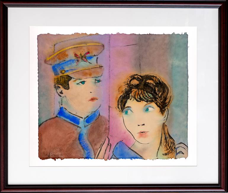 Original People Painting by Marcel Garbi