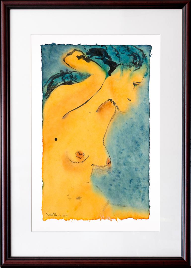 Original Nude Drawing by Marcel Garbi