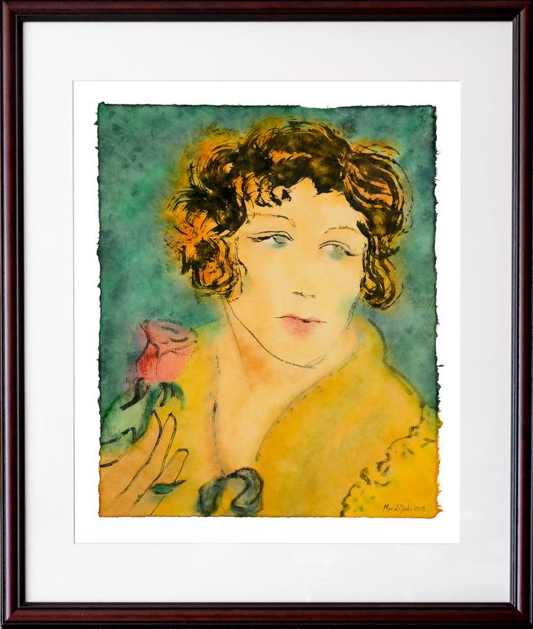 Original Impressionism Portrait Painting by Marcel Garbi