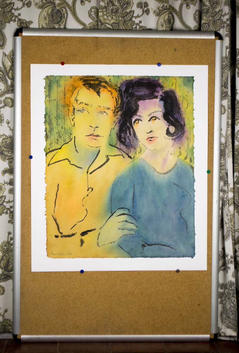 Original People Painting by Marcel Garbi