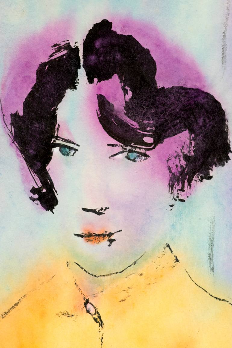 Original Expressionism People Painting by Marcel Garbi