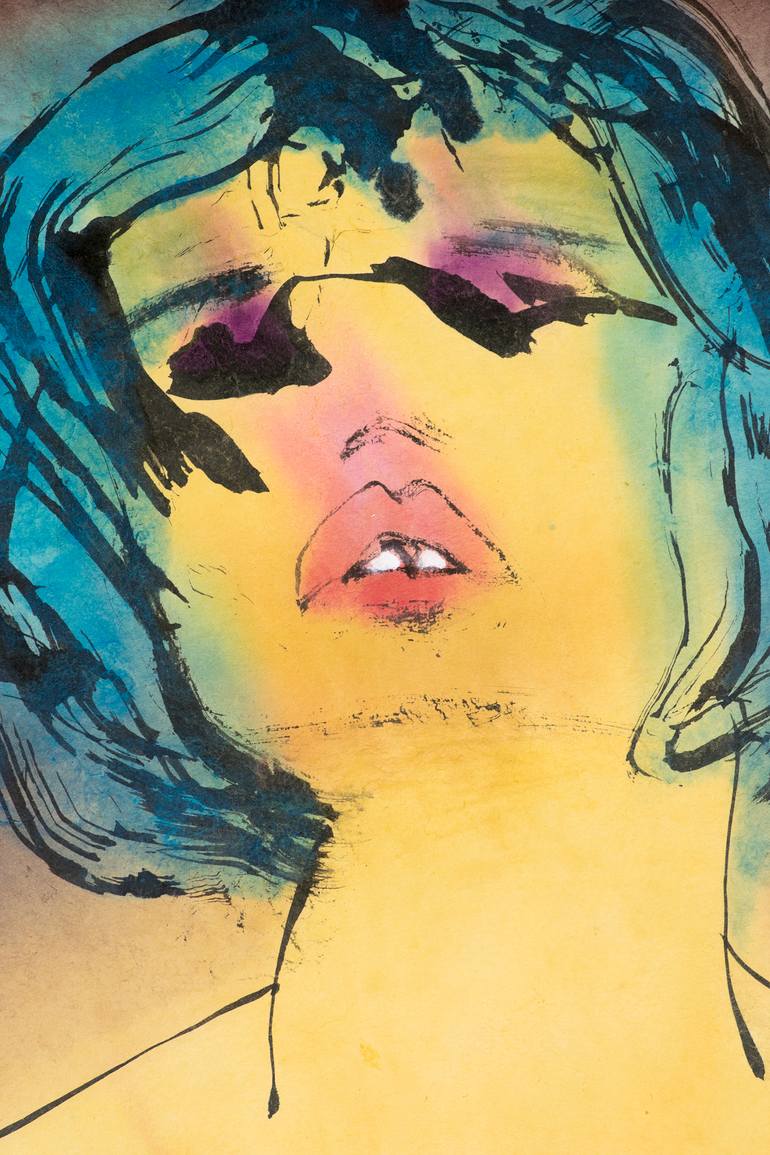 Original Expressionism Nude Painting by Marcel Garbi