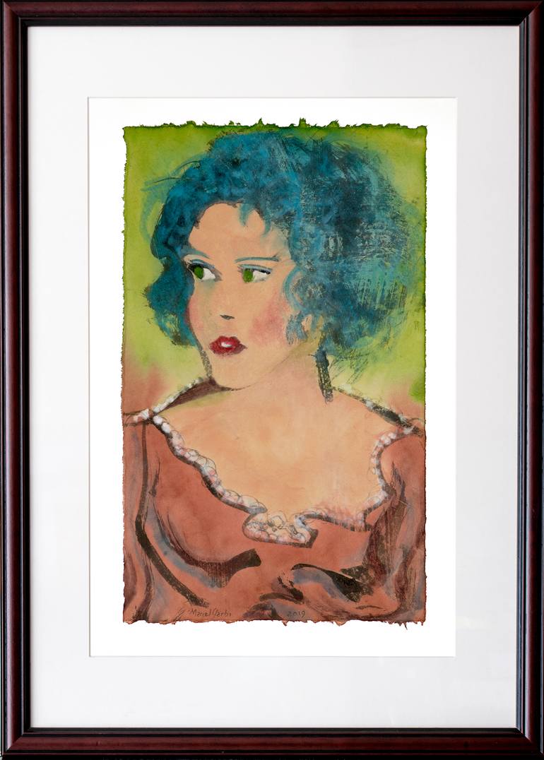 Original Portrait Painting by Marcel Garbi