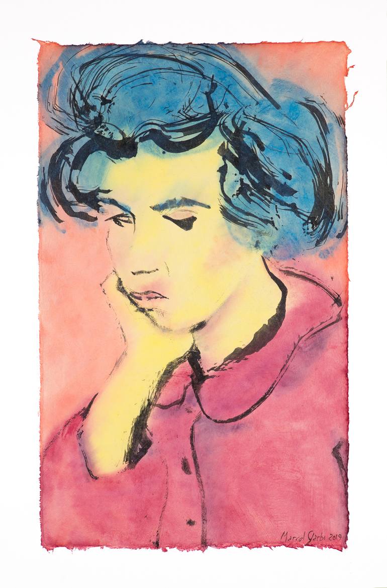 Original Expressionism Women Paintings by Marcel Garbi