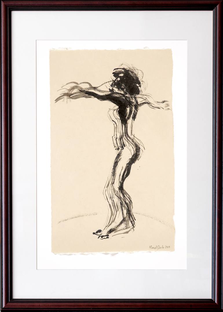 Original Nude Drawing by Marcel Garbi