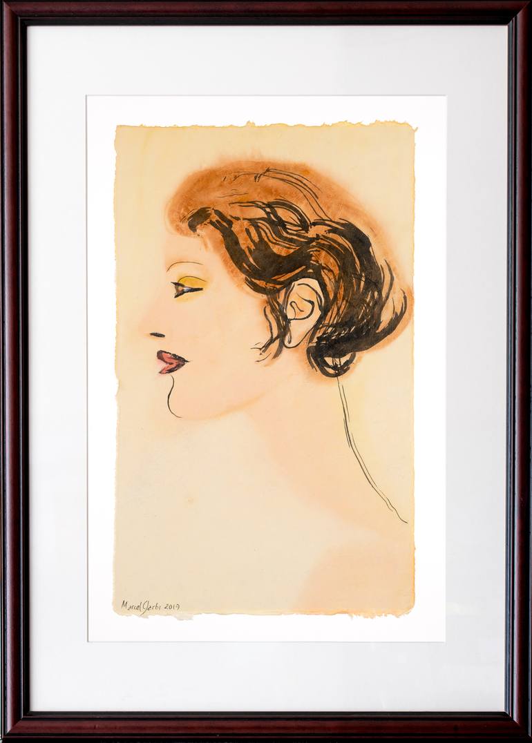 Original Women Drawing by Marcel Garbi