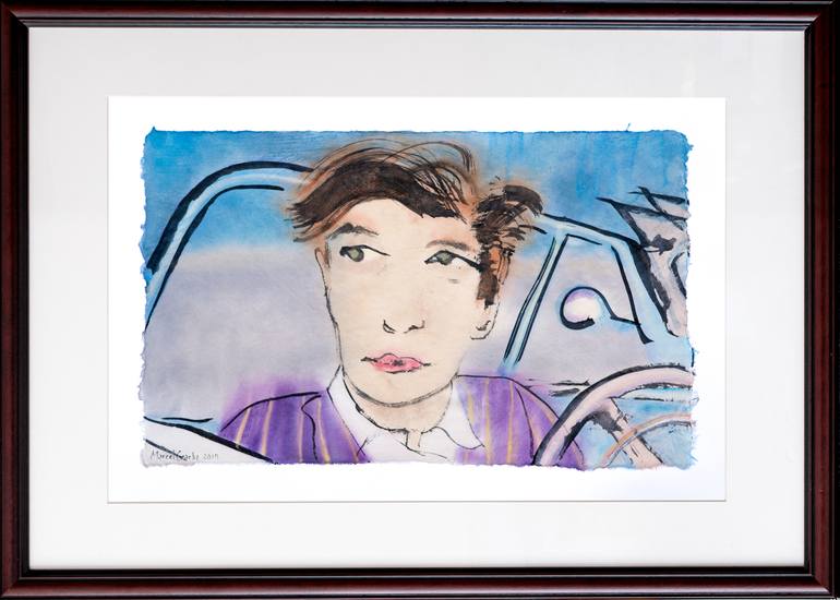 Original Expressionism Car Painting by Marcel Garbi
