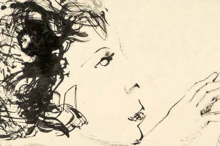 Original Women Drawing by Marcel Garbi