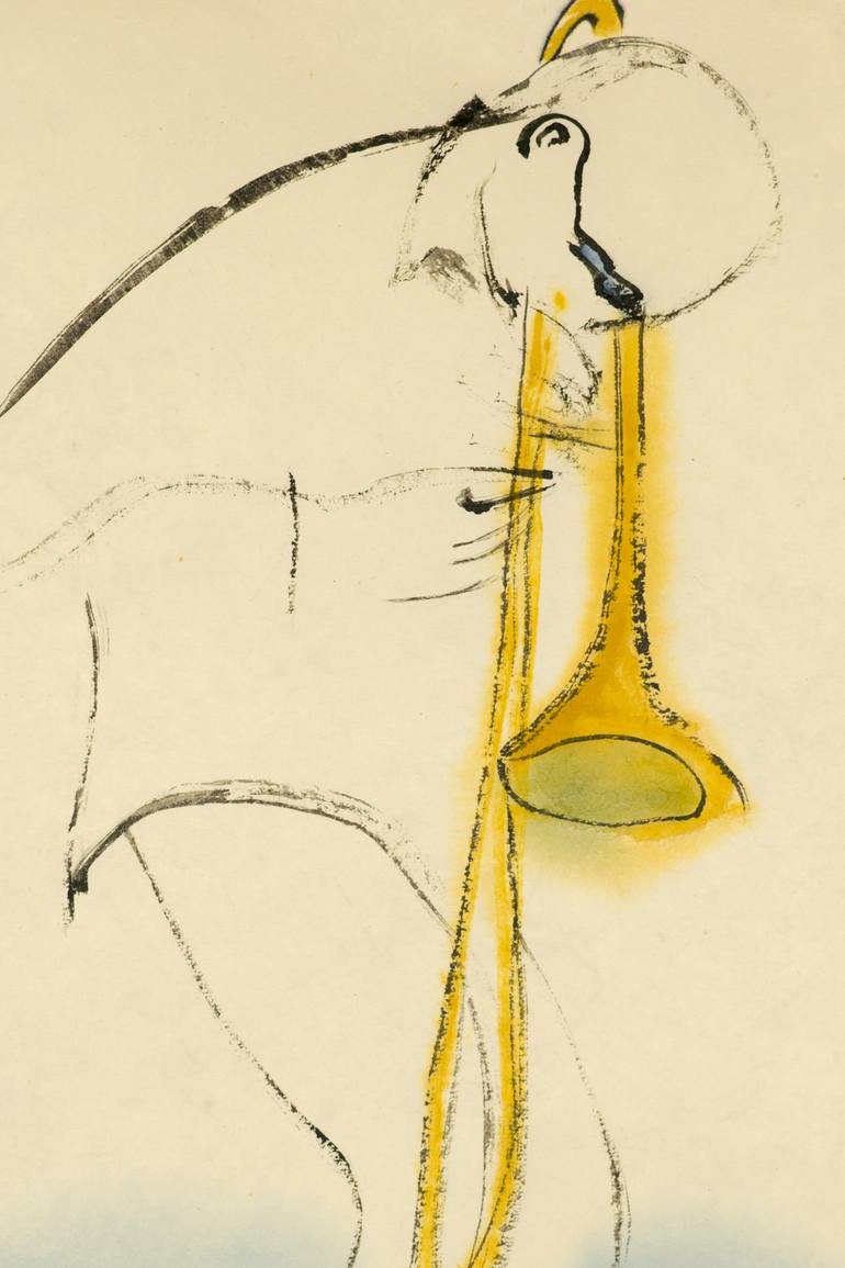 Original Minimalism Music Drawing by Marcel Garbi