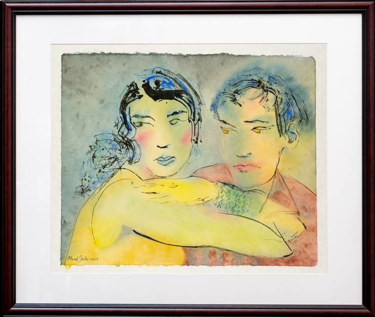 Original Minimalism People Painting by Marcel Garbi