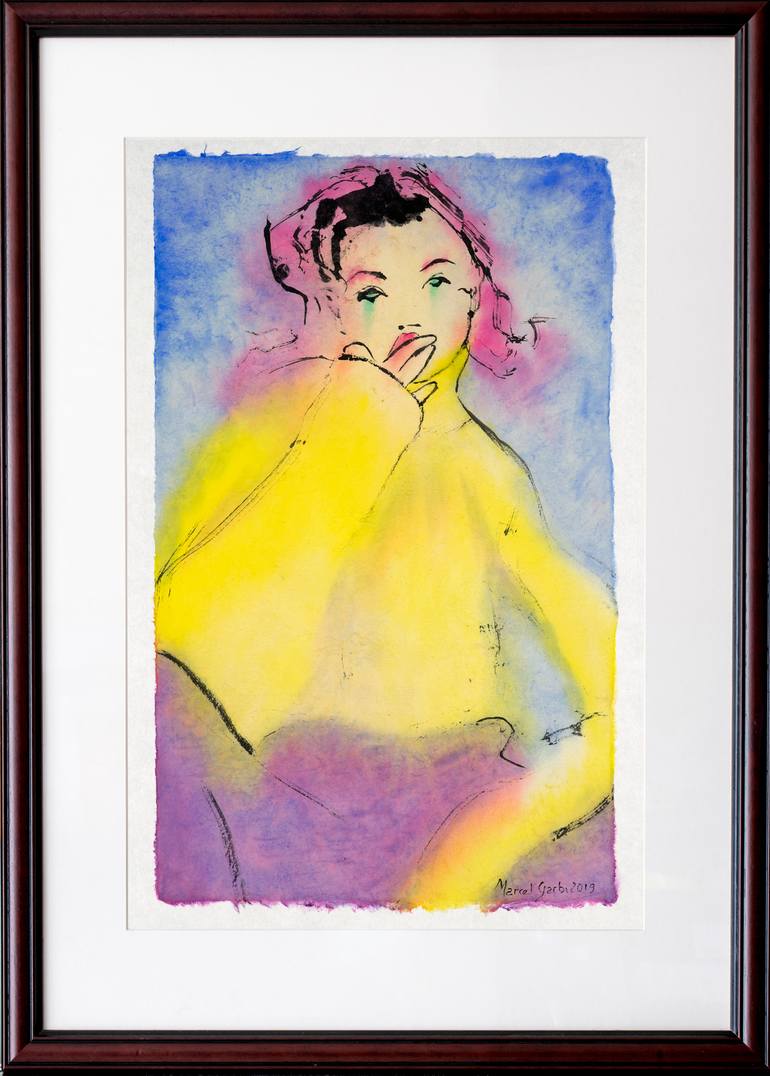 Original Expressionism Fashion Painting by Marcel Garbi