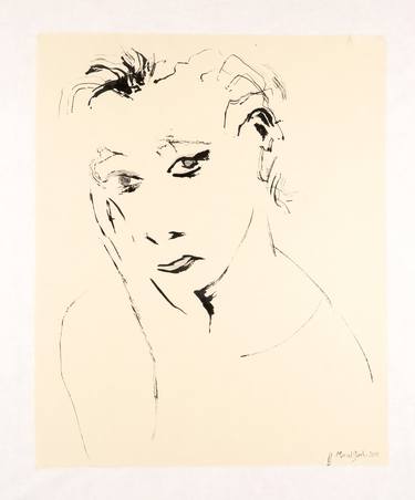 Original Minimalism Portrait Drawings by Marcel Garbi