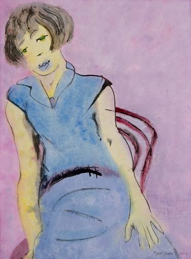 Original Minimalism Women Paintings by Marcel Garbi