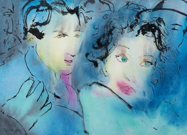 Original Expressionism People Paintings by Marcel Garbi