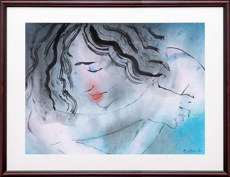 Original Minimalism Women Painting by Marcel Garbi