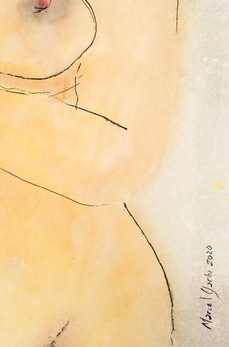 Original Minimalism Nude Painting by Marcel Garbi