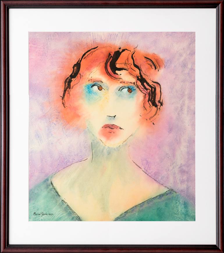 Original Minimalism Portrait Painting by Marcel Garbi