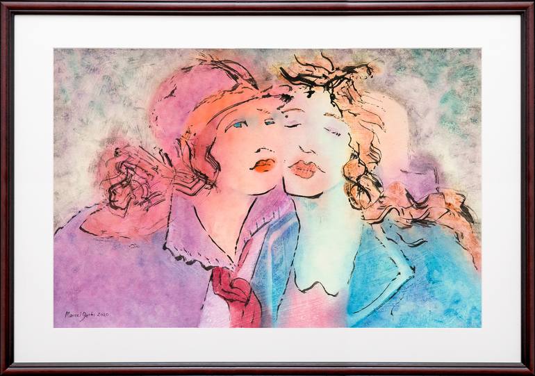 Original Minimalism Women Painting by Marcel Garbi