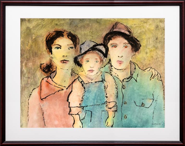 Original Family Painting by Marcel Garbi