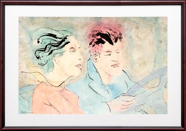 Original Car Painting by Marcel Garbi