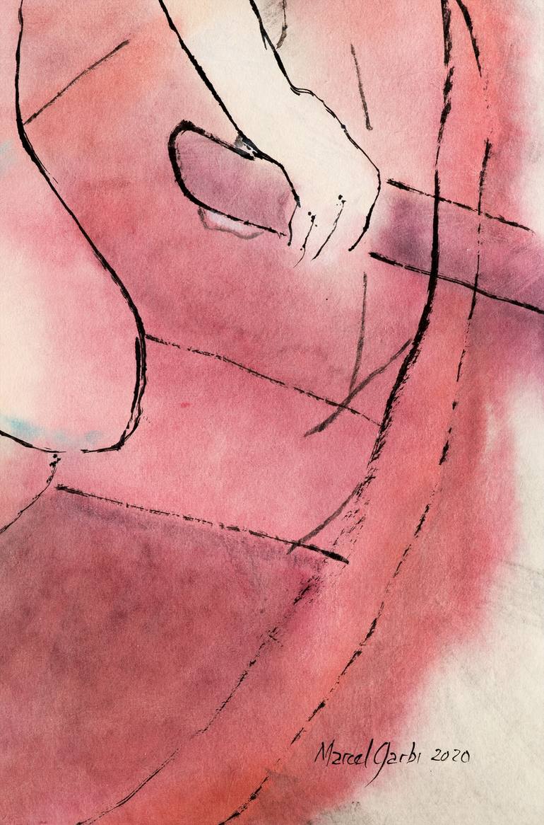 Original Expressionism Women Painting by Marcel Garbi