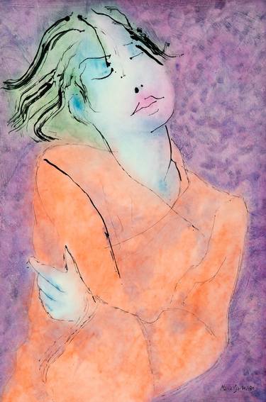 Original Expressionism Women Paintings by Marcel Garbi