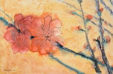 Original Minimalism Floral Paintings by Marcel Garbi