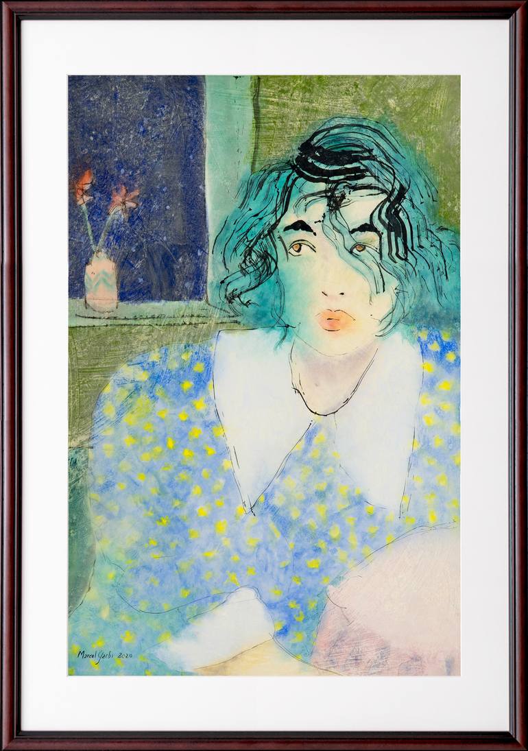 Original Minimalism Women Painting by Marcel Garbi