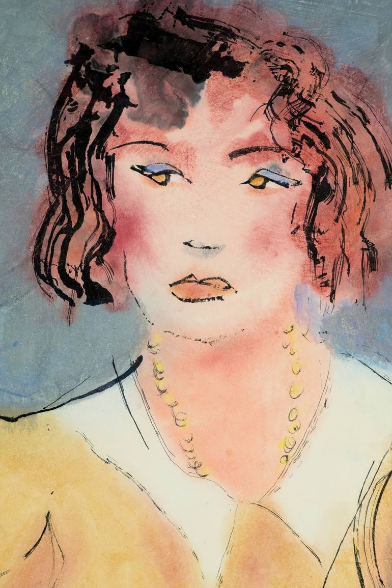 Original Expressionism Women Painting by Marcel Garbi