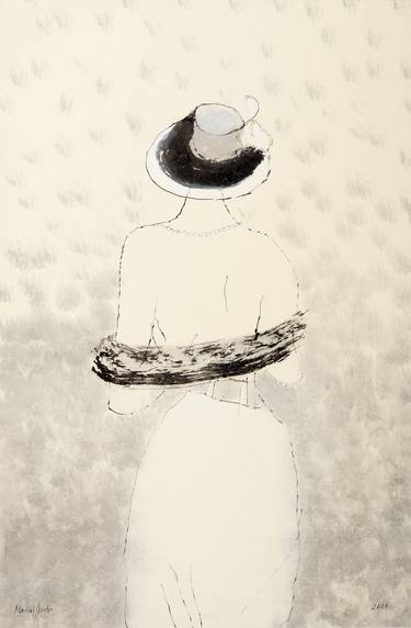 Original Minimalism Women Drawings by Marcel Garbi