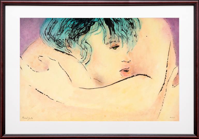 Original Minimalism Love Painting by Marcel Garbi