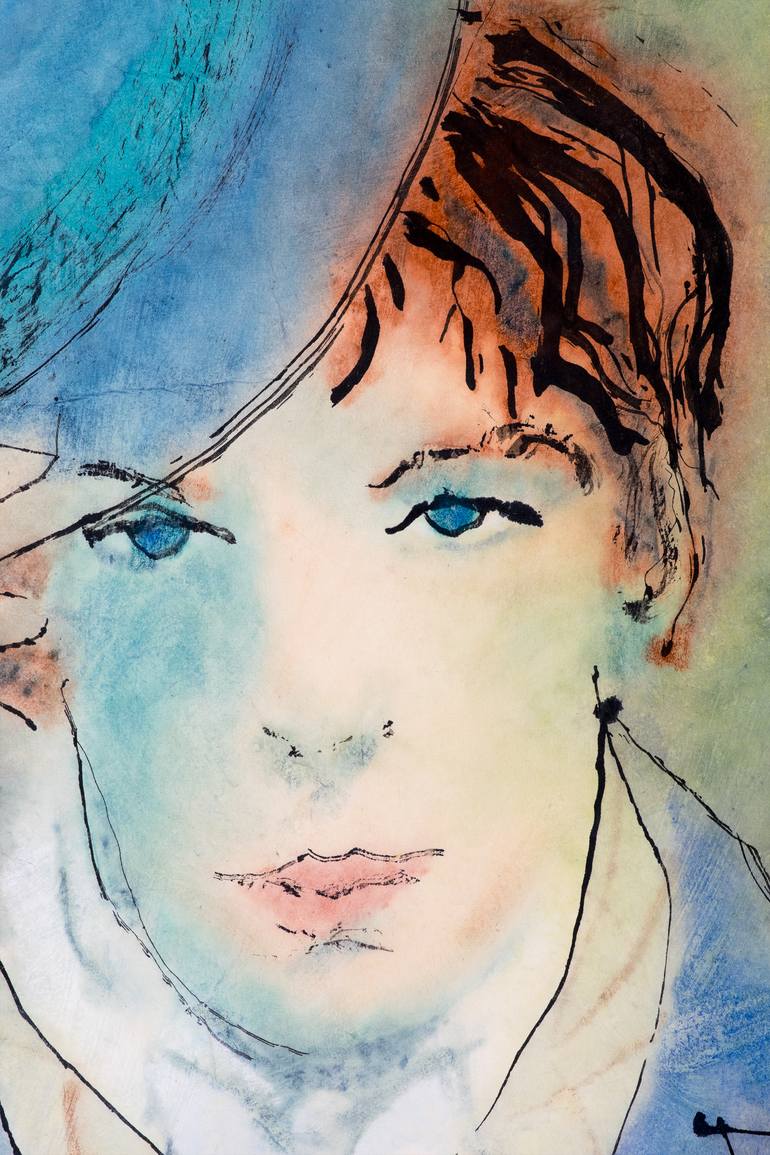 Original Expressionism Men Painting by Marcel Garbi