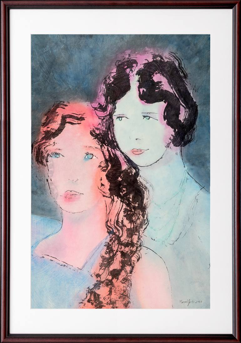 Original Minimalism Women Painting by Marcel Garbi