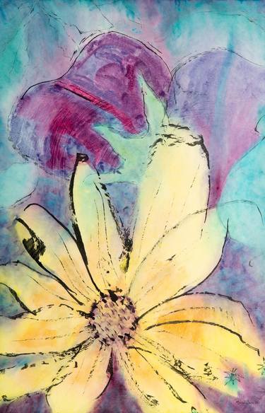 Original Expressionism Floral Paintings by Marcel Garbi