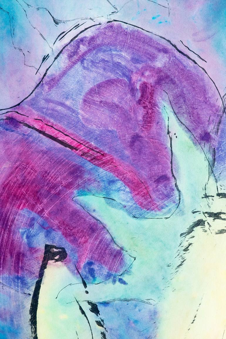 Original Expressionism Floral Painting by Marcel Garbi