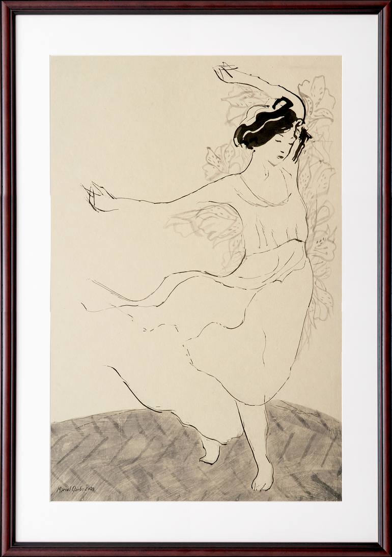 Original Performing Arts Drawing by Marcel Garbi