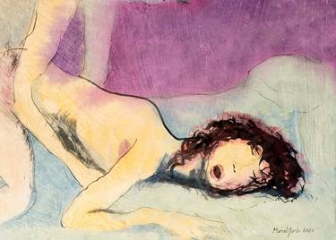 Original Expressionism Nude Paintings by Marcel Garbi