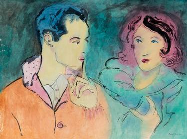 Original Figurative Love Paintings by Marcel Garbi