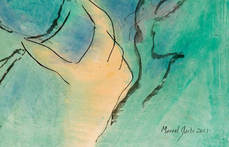 Original Expressionism Love Painting by Marcel Garbi