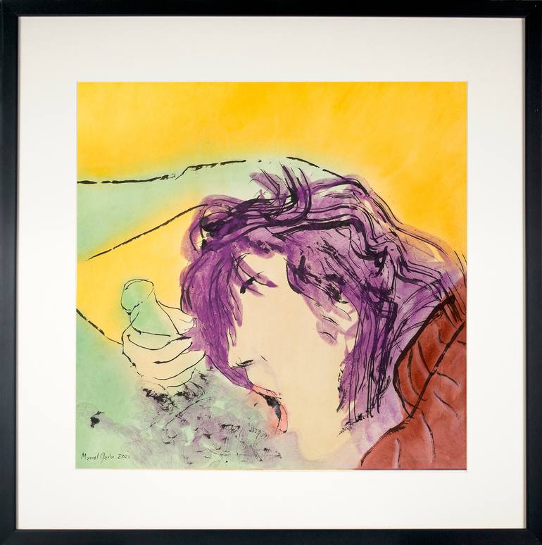 Original Expressionism Erotic Painting by Marcel Garbi
