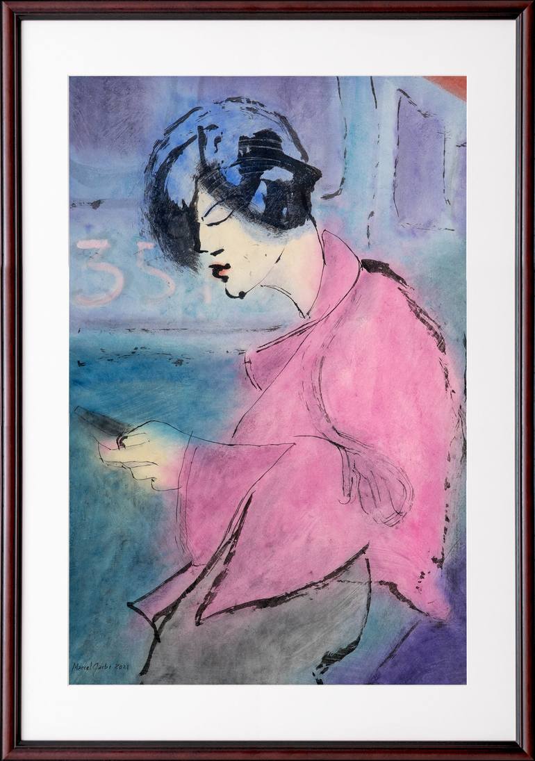 Original Expressionism Fashion Painting by Marcel Garbi