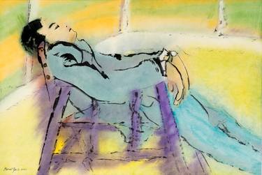 Original Expressionism Men Paintings by Marcel Garbi